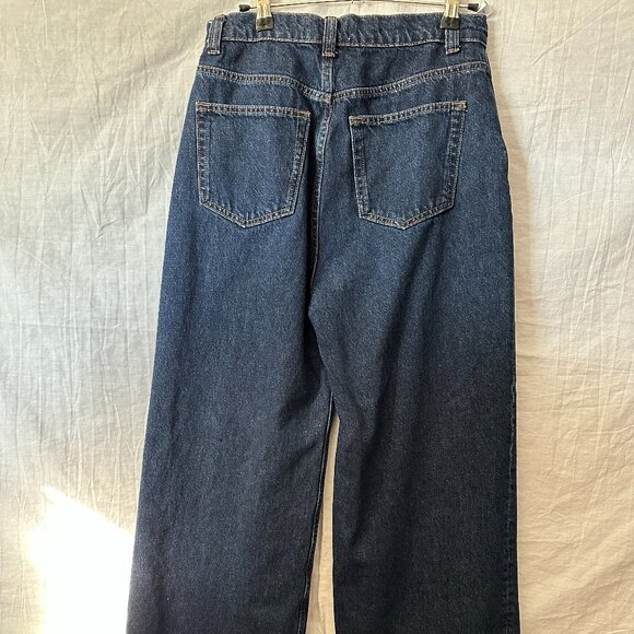 REFORMATION Women 27 Miami Pleated Trouser Jeans Denim Wide Leg - Picture 2 of 6